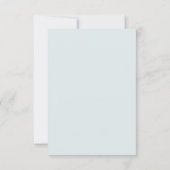 Blaue Goldene Kranz Hochzeit Save The Date (Rückseite)