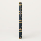 Blaue goldene Lippen Gothic Personalisiert Monogra Case-Mate iPhone Hülle (Hinten/Links)