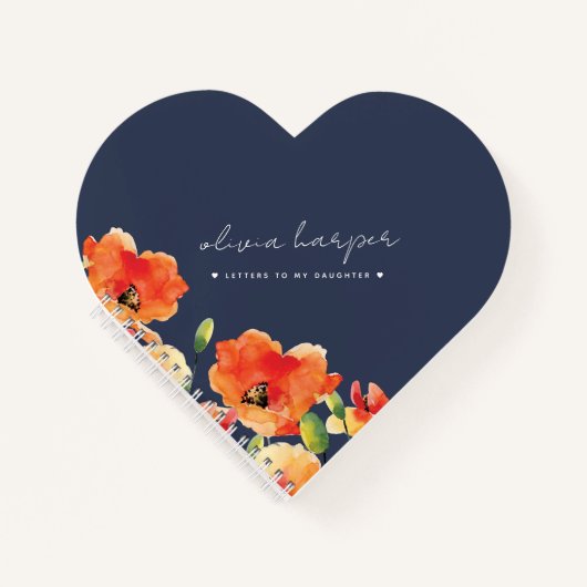 Blaue goldene Mohnbrille für meine Tochter Notizblock (Vorderseite)