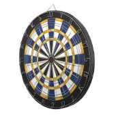 Blaue Goldene Profi-Dartboard-Wandkunst Dartscheibe (Vorderseite rechts)