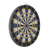 Blaue Goldene Profi-Dartboard-Wandkunst Dartscheibe (Vorderseite Links)