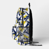 Blaue goldene Schule - Name des Volleyballspielers Bedruckter Rucksack (Rechts)