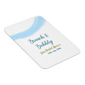 Blaue goldene Wasserfarbenblase und Brunch Bridsh Magnet (Rechte Seite)