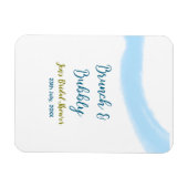 Blaue goldene Wasserfarbenblase und Brunch Bridsh Magnet (Horizontal)