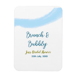 Blaue goldene Wasserfarbenblase und Brunch Bridsh Magnet