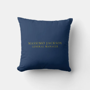 Blaue Goldfarben Professioneller trendiger Minimal Kissen
