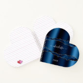 Blaue goldfarbene Marmornamenskripte Notizblock (Innenseite)