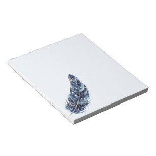 Blaue Goldfeder Notizblock