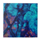 Blaue Goldfliese Fliese (Vorderseite)