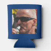 Blaue Goldfoto-Vorlage zum 40. Geburtstag Dosenkühler (Rückseite)