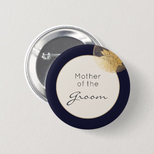 Blaue Goldhochzeit der Marine Button (Vorne & Hinten)