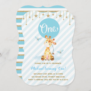 Blaue Goldjungen-Giraffen-erster Einladung