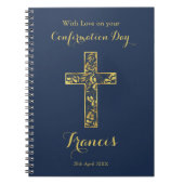 Blaue Goldkreuz-Jungen Notizblock (Vorderseite)