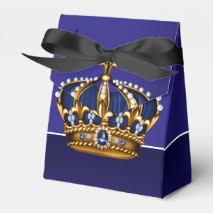 Blaue Goldkrone Kleiner Prinz Junge Baby Shower Geschenkschachtel