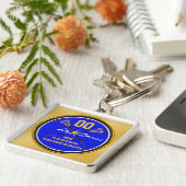 Blaue Goldlacrosse-Geschenke für Senioren, Schlüsselanhänger (Seite)