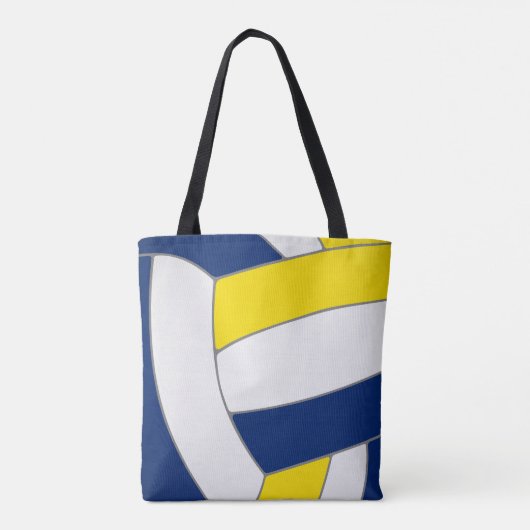Blaue Goldmannschaft Farben Volleyballtrainer Tasche (Rückseite)