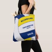Blaue Goldmannschaft Farben Volleyballtrainer Tasche (Von Nahem)