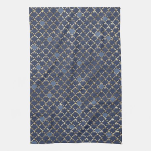 Blaue Goldmedaille Geschirrtuch (Vertikal)