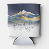 Blaue Goldmedaille Hochzeit im Freien Dosenkühler (Vorderseite)