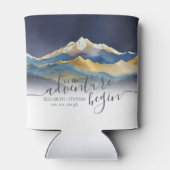 Blaue Goldmedaille Hochzeit im Freien Dosenkühler (Rückseite)