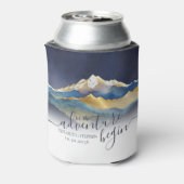 Blaue Goldmedaille Hochzeit im Freien Dosenkühler (Kanne Rückseite)