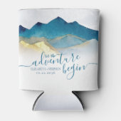 Blaue Goldmedaille Hochzeit im Freien Dosenkühler (Vorderseite)