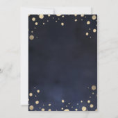 Blaue Goldmedaille Hochzeit im Freien Einladung (Rückseite)