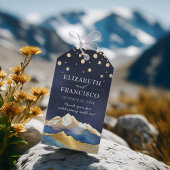 Blaue Goldmedaille Hochzeit im Freien Geschenkanhänger