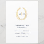 Blaue Goldmedaille-Kranz Hochzeitstag (Vorderseite)