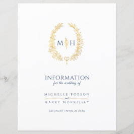 Blaue Goldmedaille-Kranz Hochzeitstag