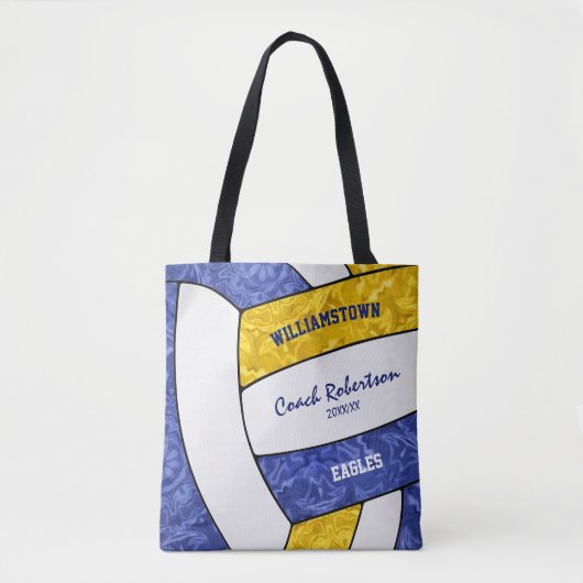 Blaue Goldmedaille - Mädchenvolleyballtrainer Tasche (Vorderseite)