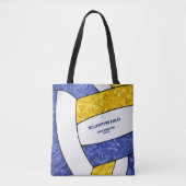 Blaue Goldmedaille - Mädchenvolleyballtrainer Tasche (Vorderseite)