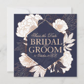 Blaue Goldperle Einladung (Vorderseite)