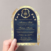 Blaue Goldschmetterlingsarche Acryleinladungen (Insitu (Handheld))