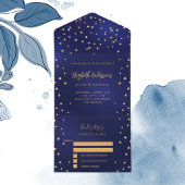 Blaue Goldsterne Party UAWG All In One Einladung