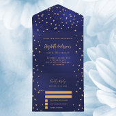 Blaue Goldsterne Party UAWG All In One Einladung