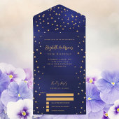 Blaue Goldsterne Party UAWG All In One Einladung