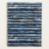 Blaue Goldstreifen Punkte Planer (Vorderseite)
