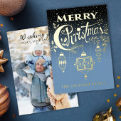 Blaue Goldtypografie Einladung