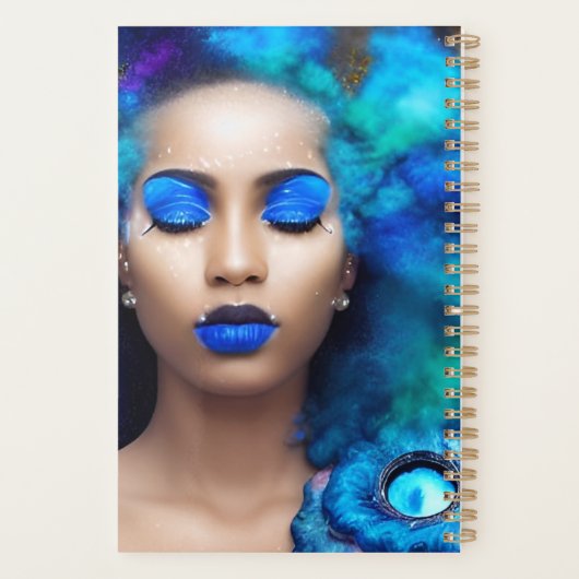 Blaue Göttin des Schönheitsplaners Planer (Rückseite)