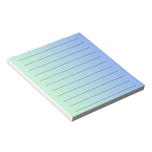 Blaue Gradient Elegant & Vibrannte Stationery Notizblock (angewinkelt)