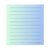 Blaue Gradient Elegant & Vibrannte Stationery Notizblock (Vorderseite)
