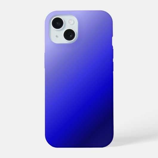 Blaue Gradient-Handyhülle | Minimal Modern iPhone 15 Hülle (Rückseite)