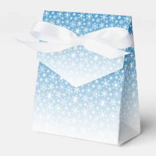 Blaue Gradient-Schneeflocken Geschenkschachtel