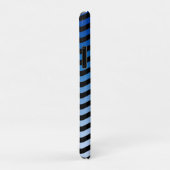 Blaue Gradient Wavy Stripes Case-Mate iPhone Hülle (Hinten/Rechts)