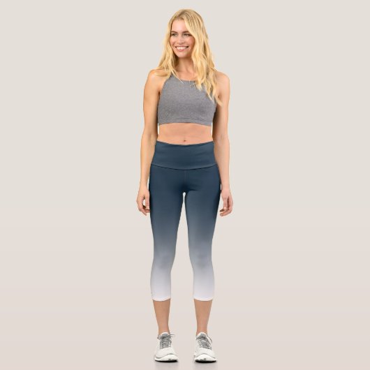 Blaue Gradientencapri-Leggings Capri Leggings (Vorderseite)