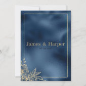 Blaue Gradientengold-UAWG Einladung (Rückseite)