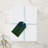 Blaue Gradientenrinde Geschenkanhänger (Mit Garn)