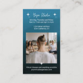 Blaue Gradientenstar Yoga Lehrer Visitenkarte (Rückseite)