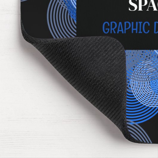 Blaue Grafikkreise, Grafikdesigner Mousepad (Ecke)